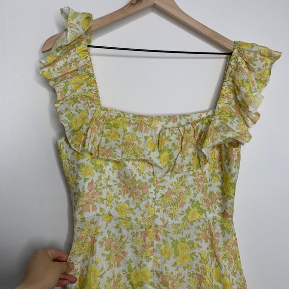 Zimmerman Goldie Ruffle Floral Midi Dress Women’s size 3 or US 8 - Picture 9 of 16